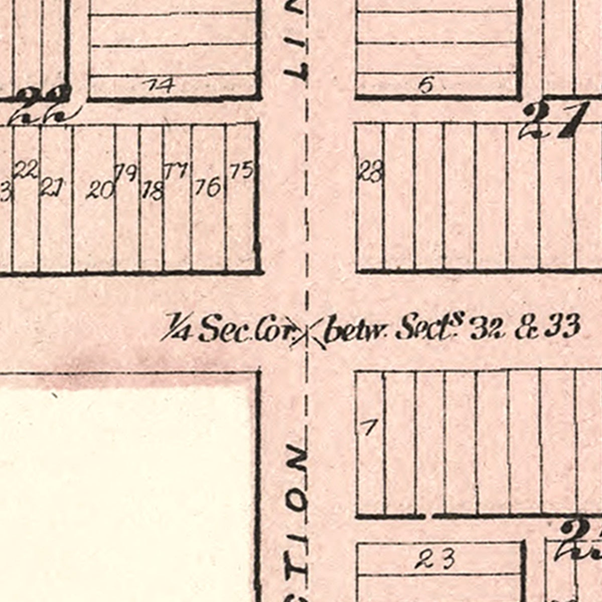 Restored historic details from the 1887 city map of Horton, Kansas