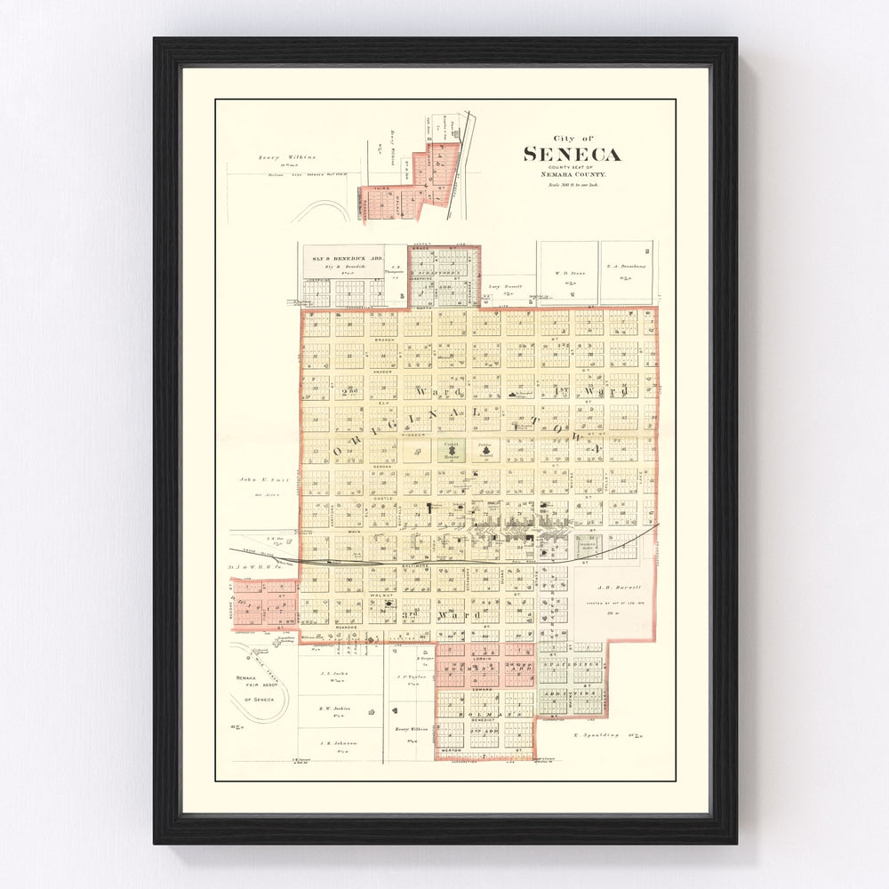 Seneca Vintage Map 1887