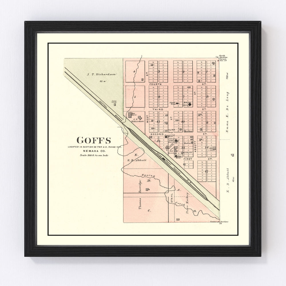 Goffs Vintage Map 1887