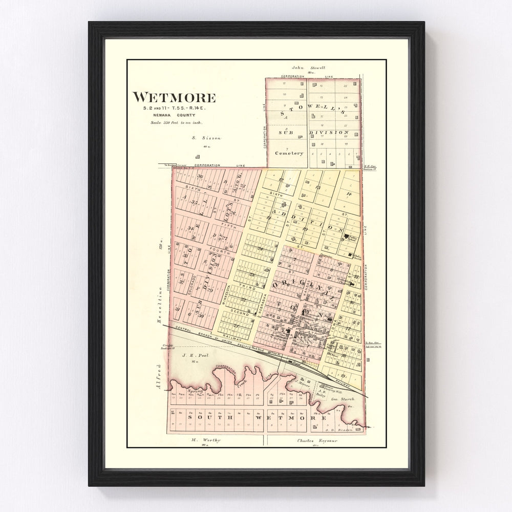 Wetmore Vintage Map 1887