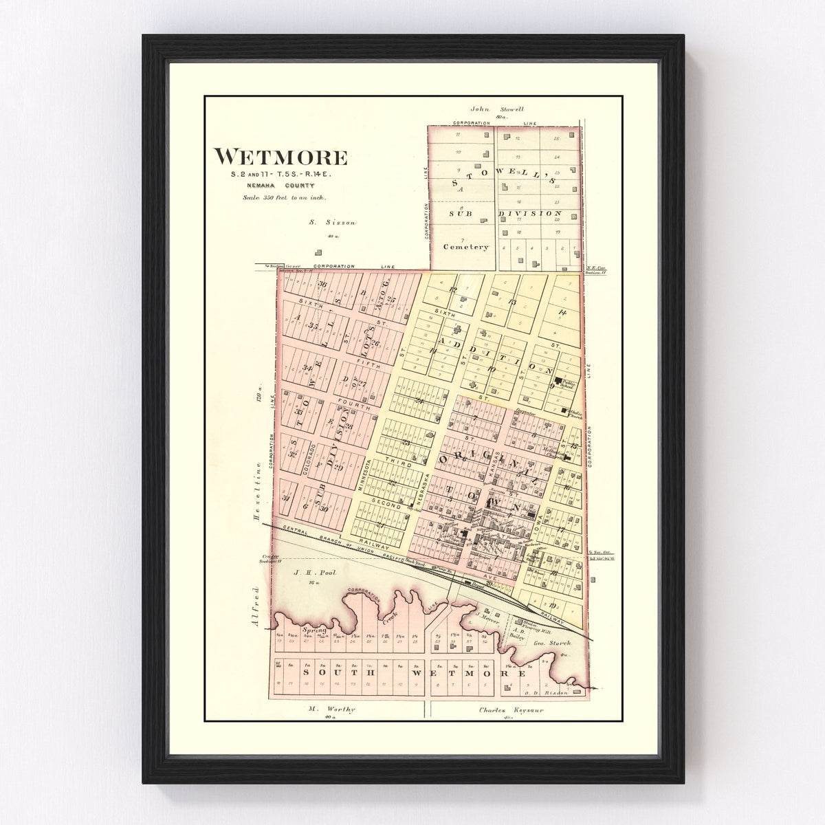 Wetmore Vintage Map 1887