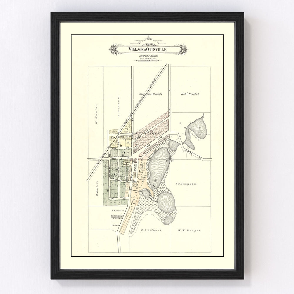 Otisville Vintage Map 1889