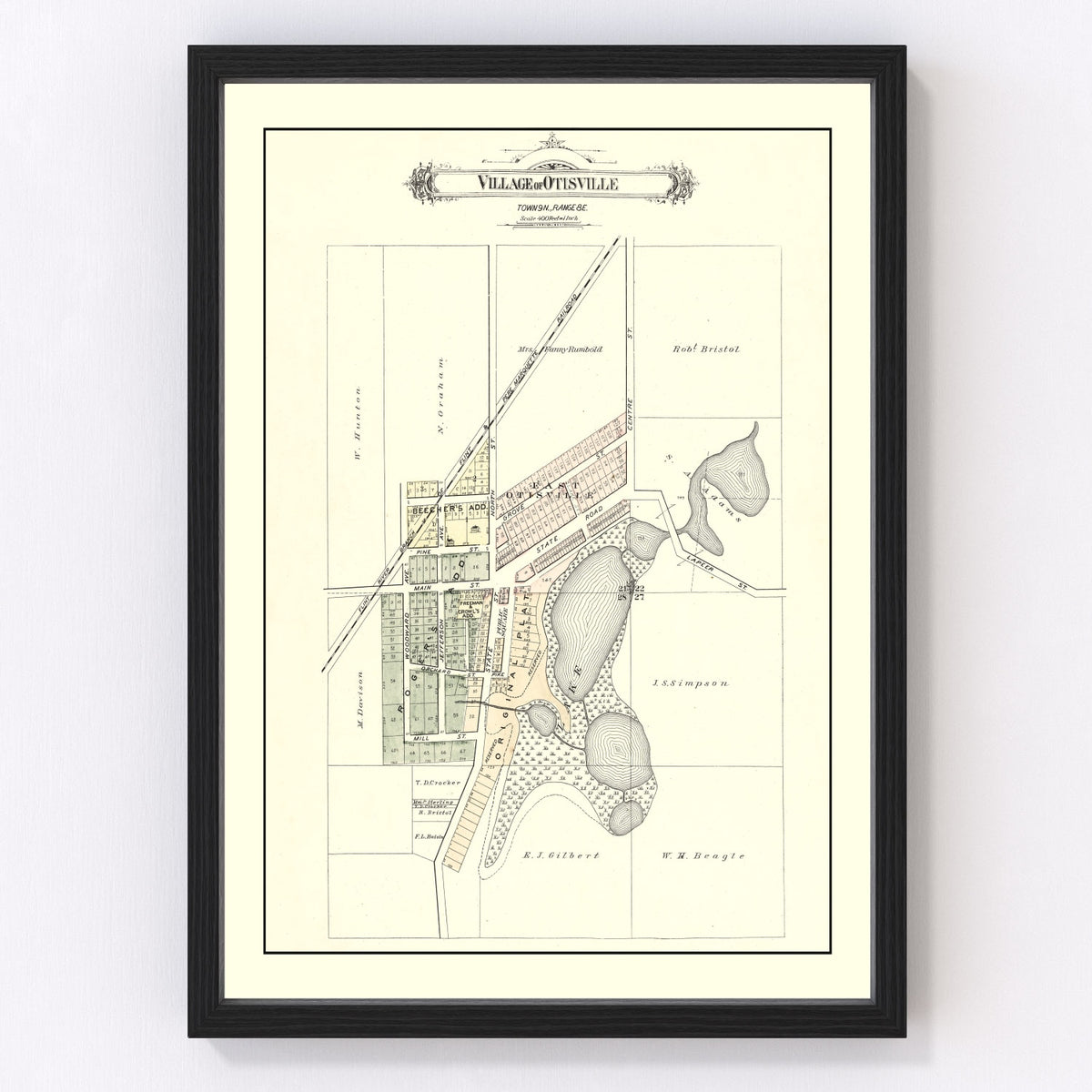 Otisville Vintage Map 1889