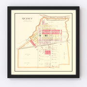 Quincy Vintage Map 1890