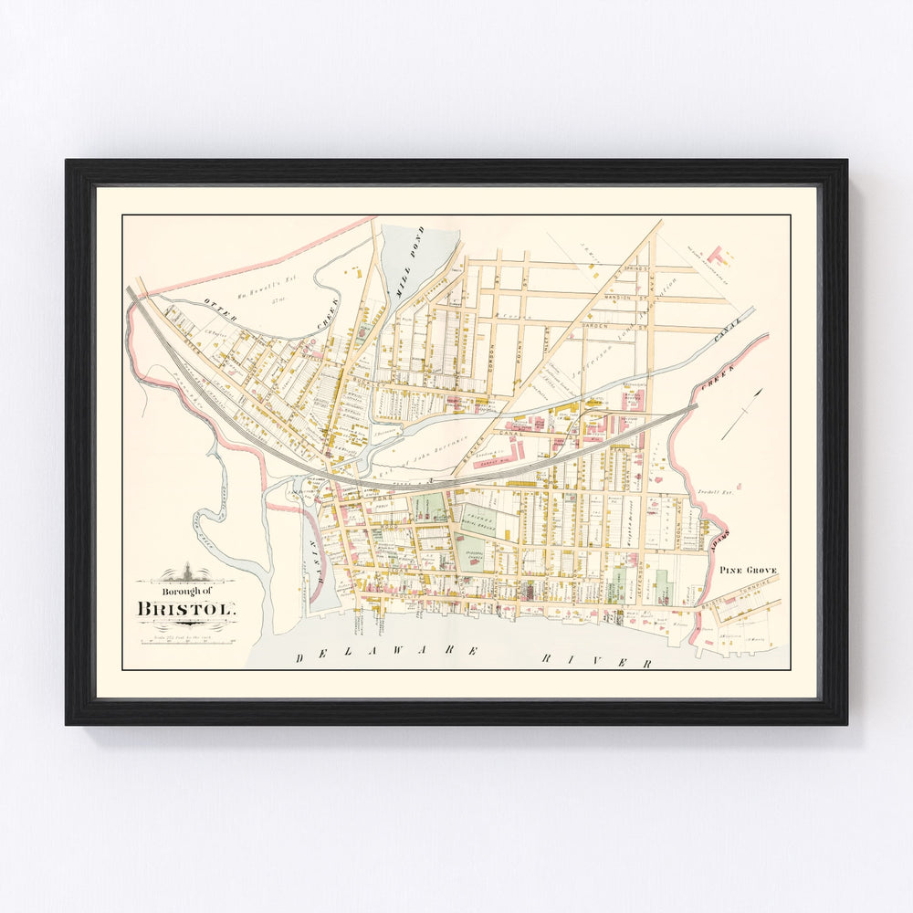 Bristol Vintage Map 1891