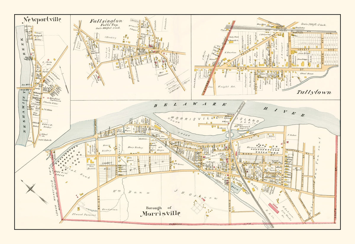 Preview of Vintage Map of Morrisville, Pennsylvania 1891