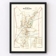 Sellersville Vintage Map 1891