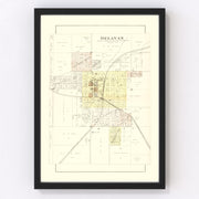 Delavan Vintage Map 1891
