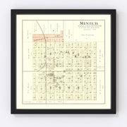 Minier Vintage Map 1891