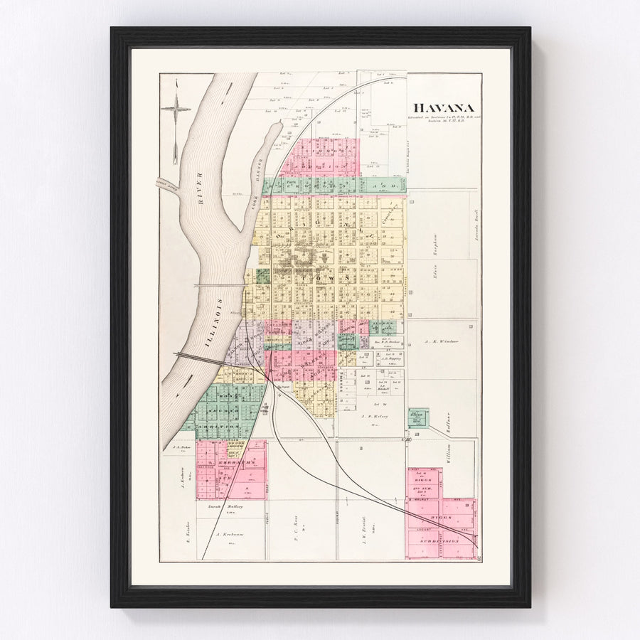 Havana Vintage Map 1891