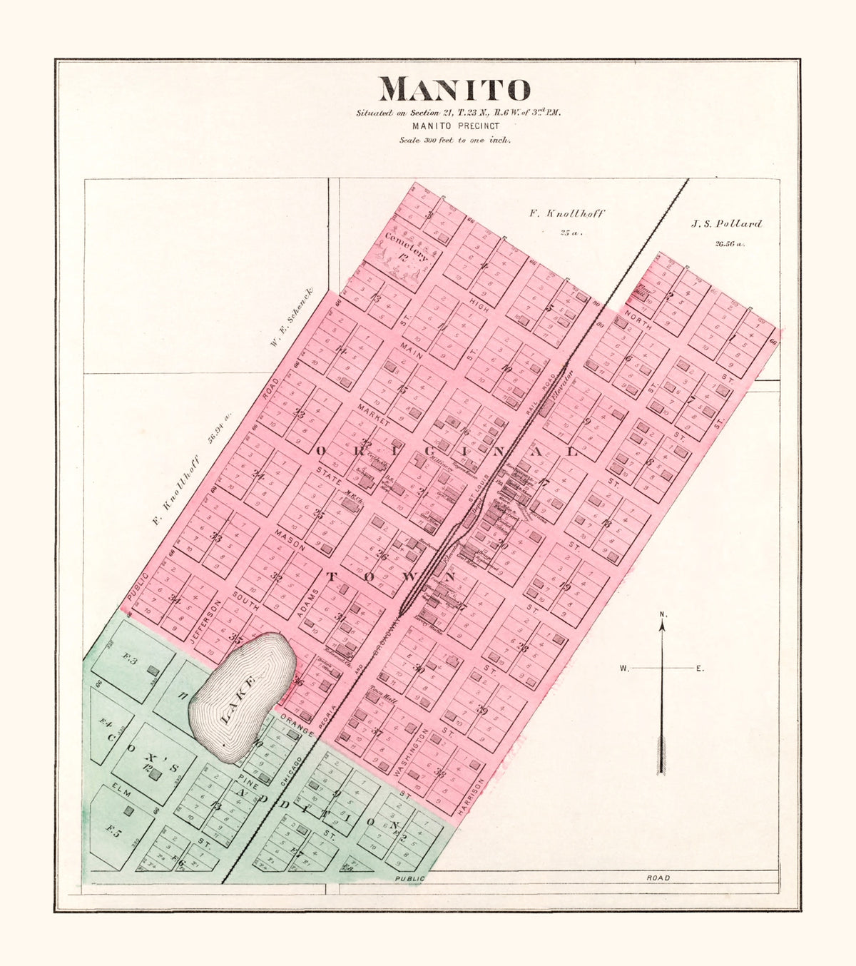 Preview of Vintage Map of Manito, Illinois 1891