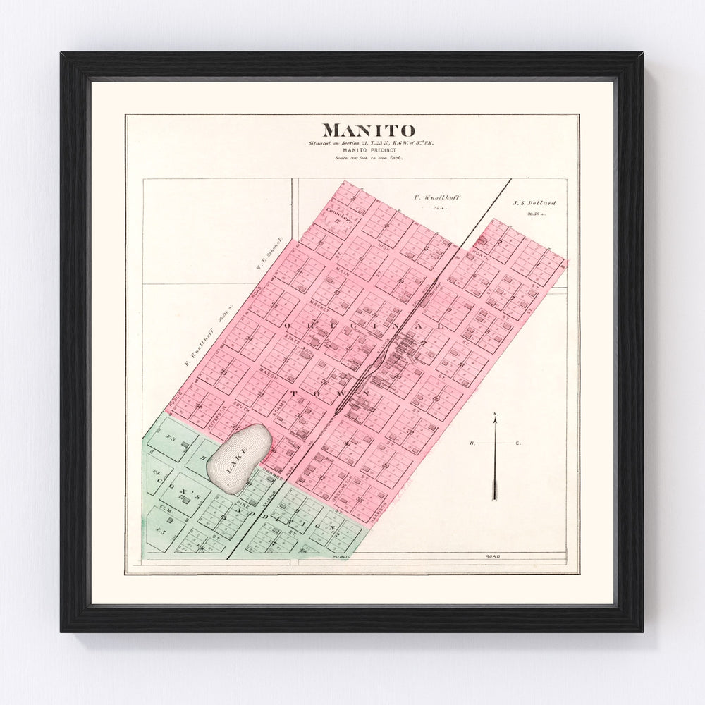 Manito Vintage Map 1891