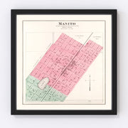 Manito Vintage Map 1891