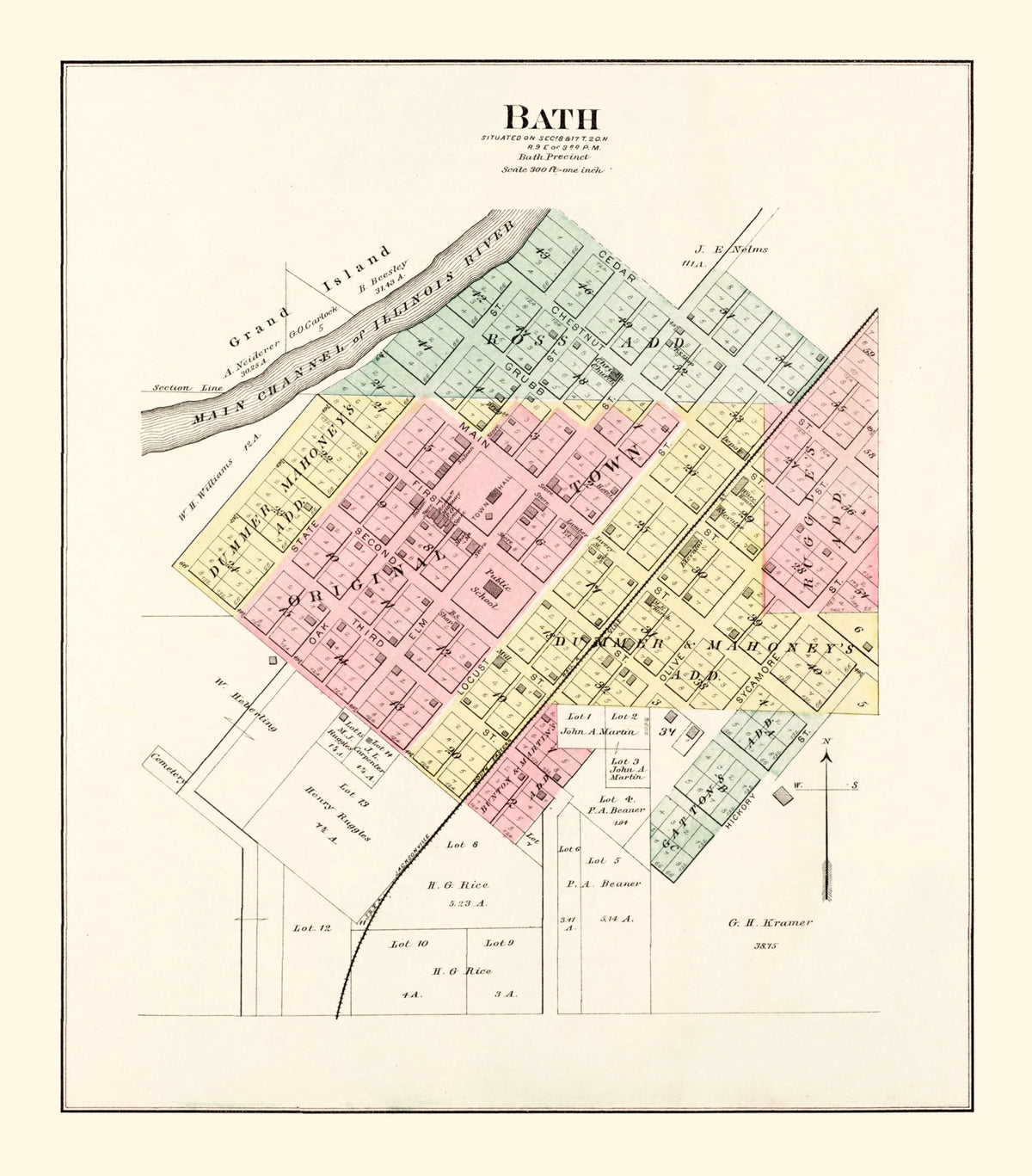 Preview of Vintage Map of Bath, Illinois 1891