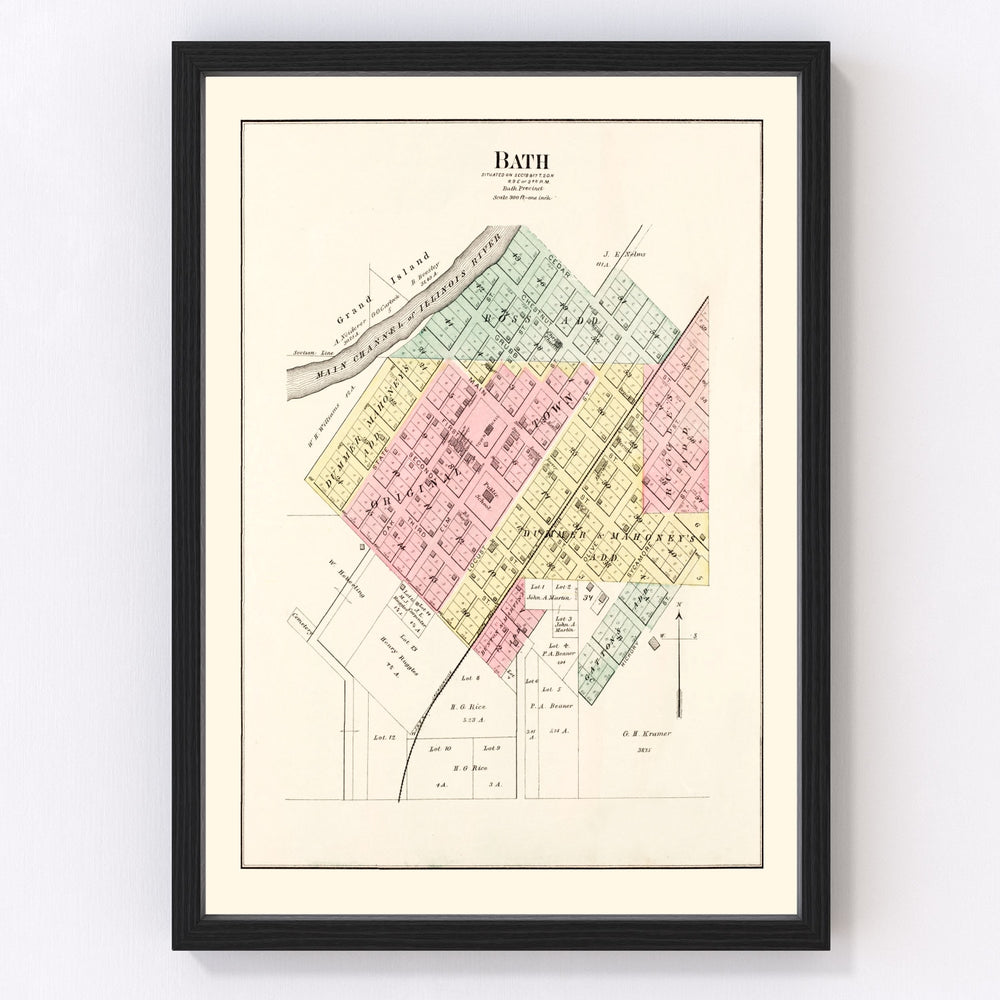 Bath Vintage Map 1891