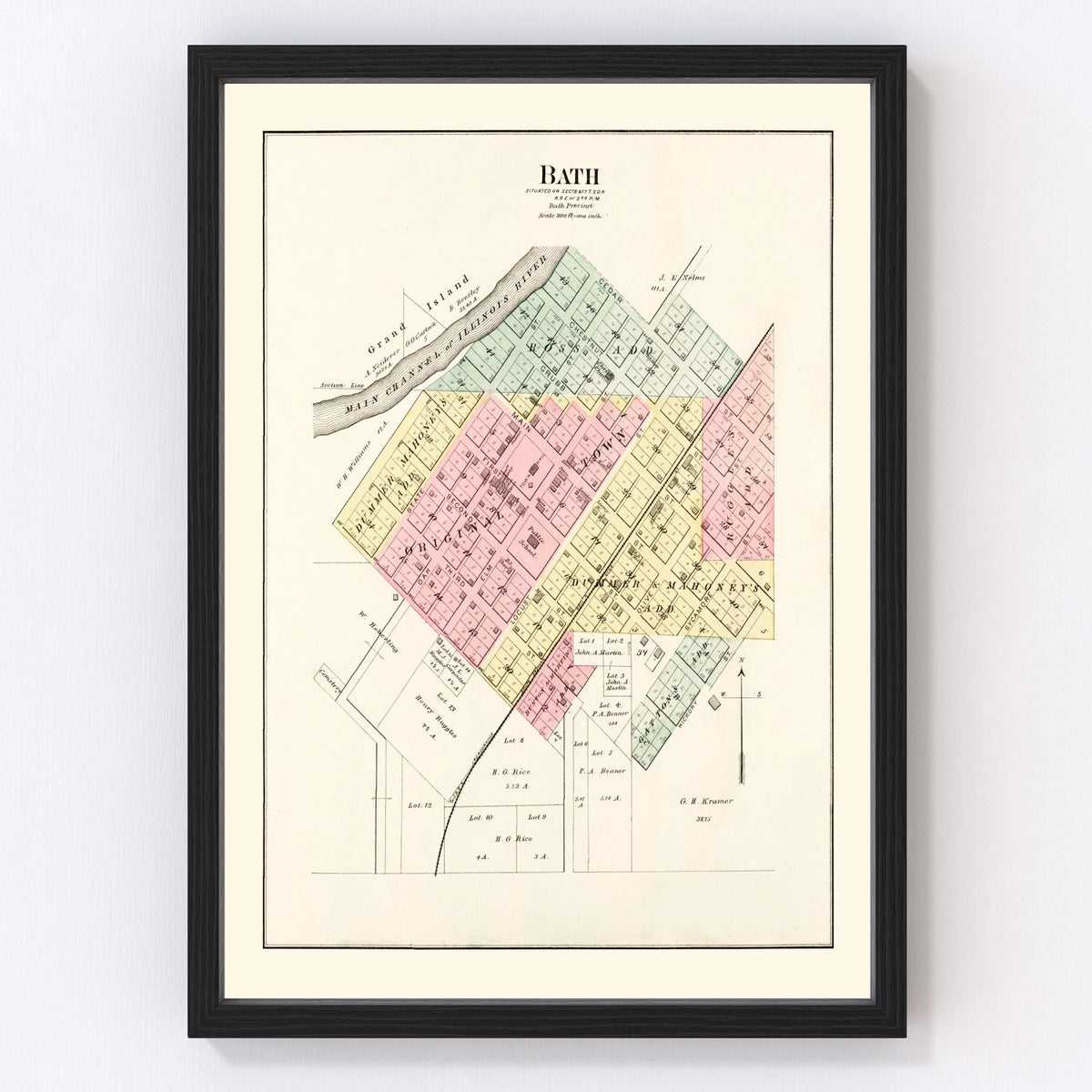 Bath Vintage Map 1891