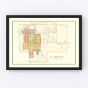 New Hampton Vintage Map 1892