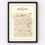 Hardin County Vintage Map 1892