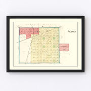 Ackley Vintage Map 1892