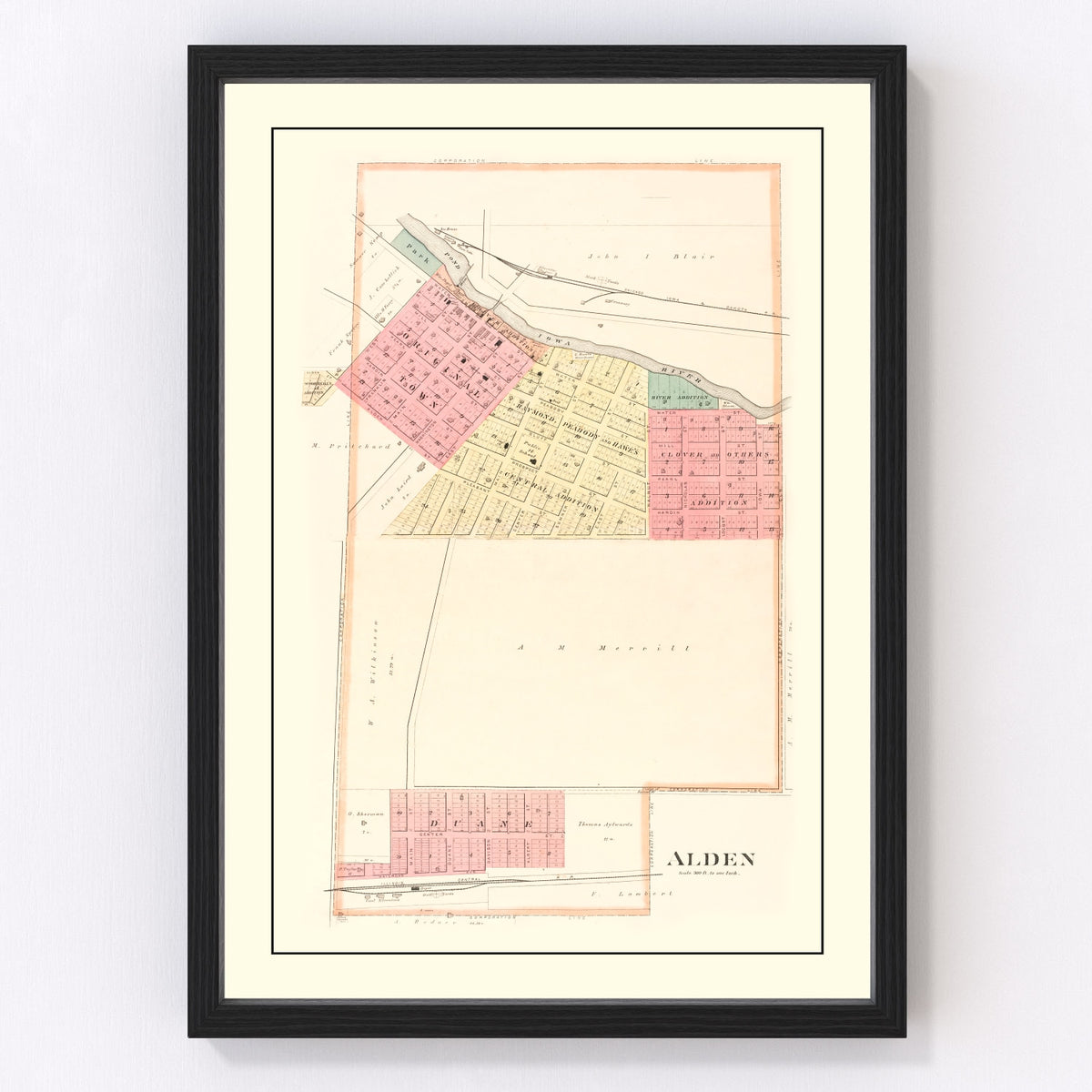 Alden Vintage Map 1892