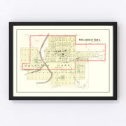 Steamboat Rock Vintage Map 1892
