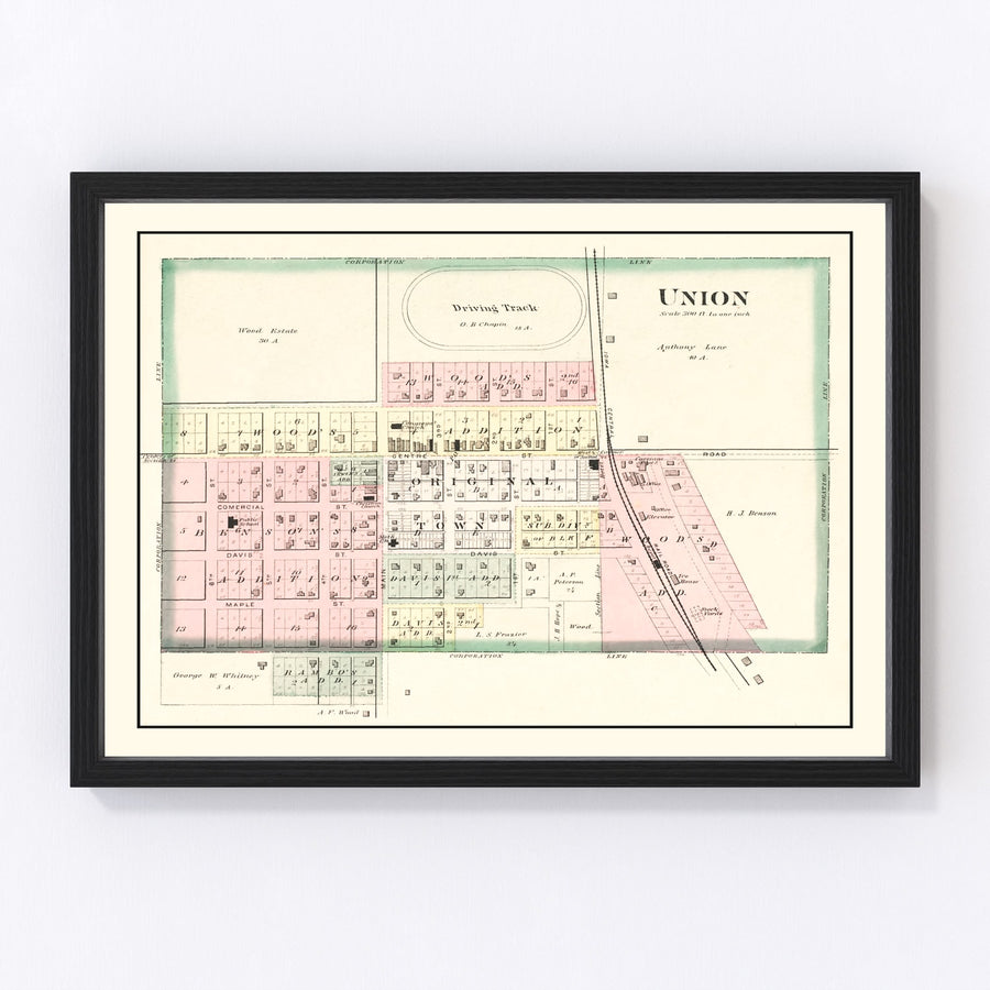 Union Vintage Map 1892