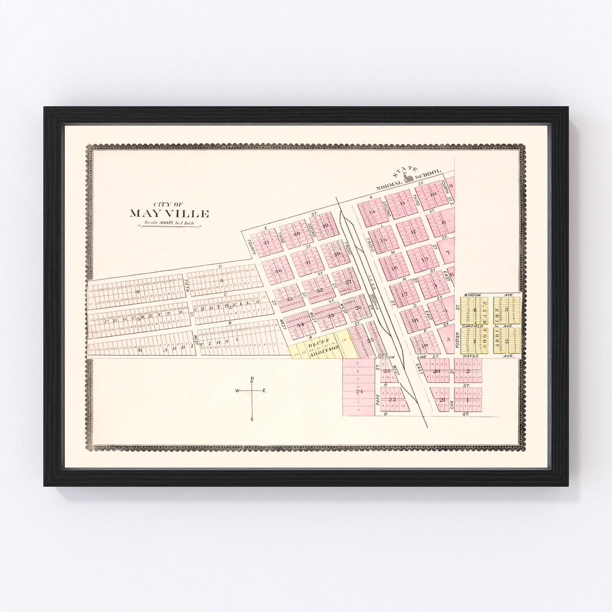 Mayville Vintage Map 1892