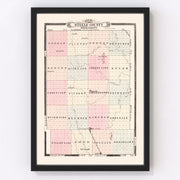 Steele County Vintage Map 1892