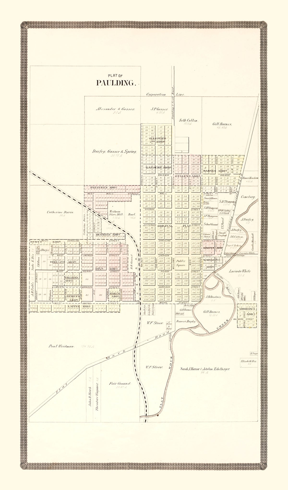 Preview of Vintage Map of Paulding, Ohio 1892