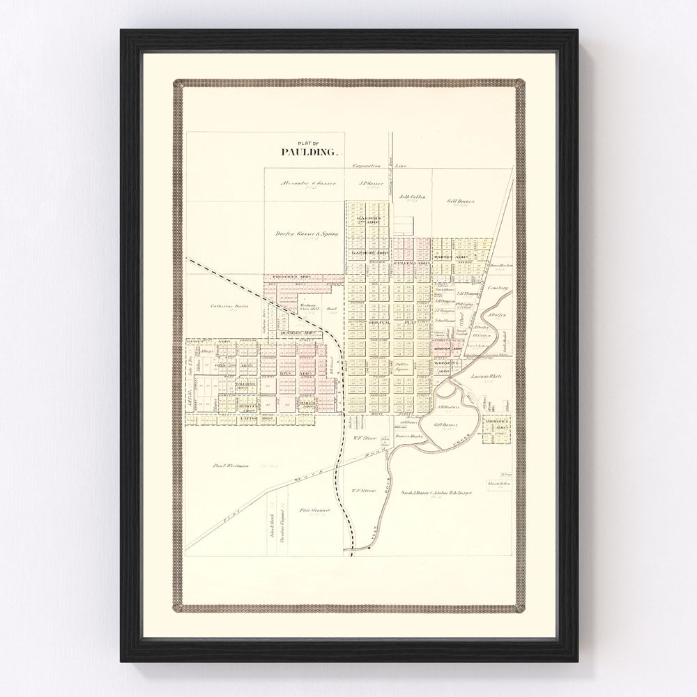 Paulding Vintage Map 1892
