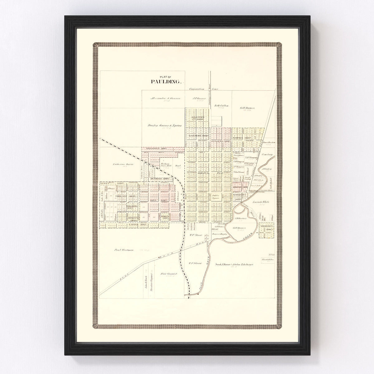 Paulding Vintage Map 1892