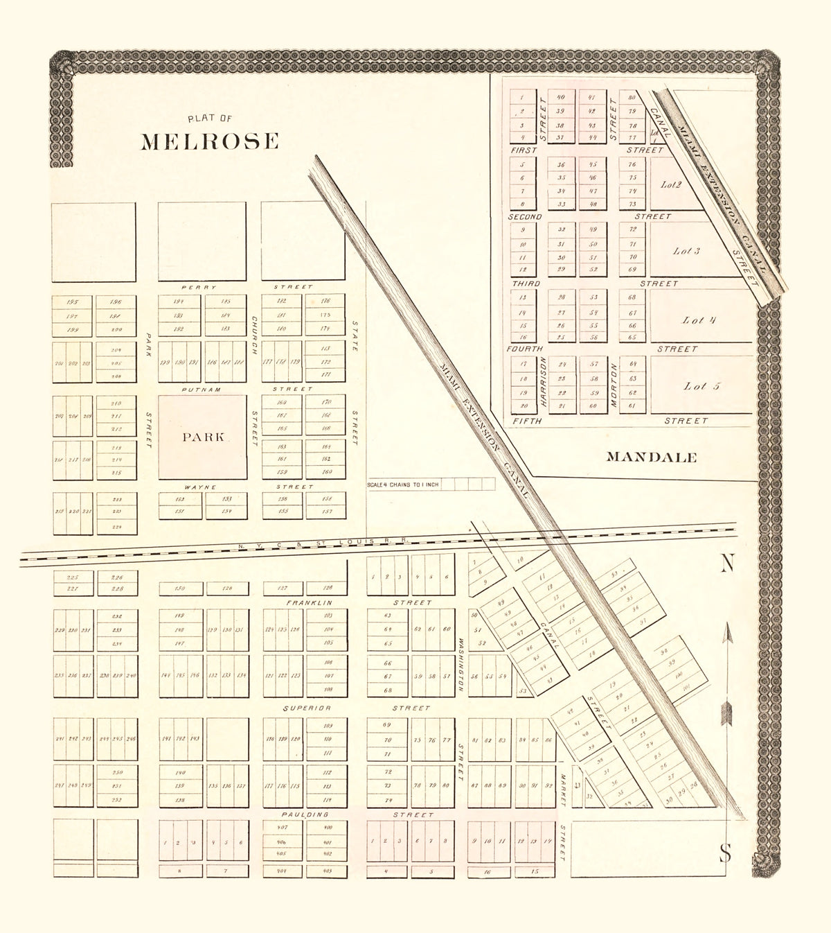 Preview of Vintage Map of Melrose, Ohio 1892