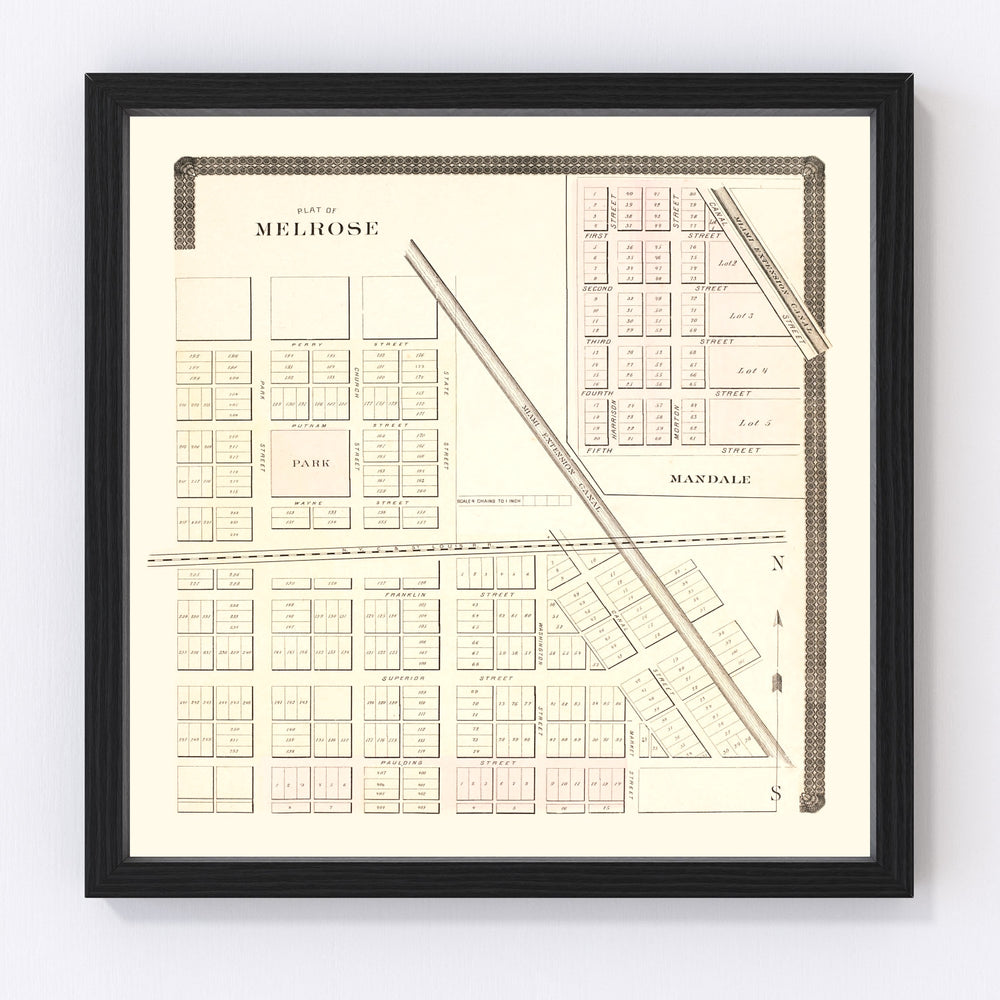 Melrose Vintage Map 1892