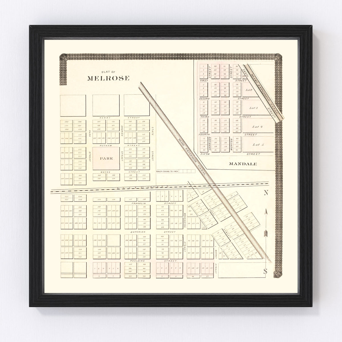 Melrose Vintage Map 1892