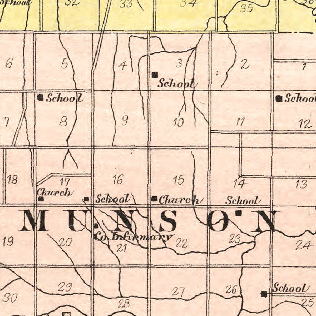 Restored historic details from the 1893 county map of Henry County, Illinois