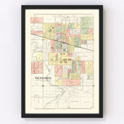 Geneseo Vintage Map 1893