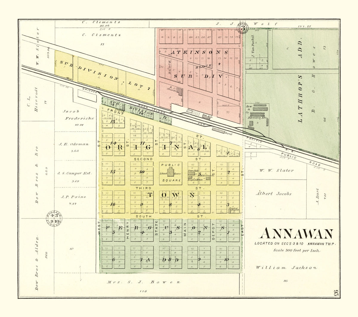 Preview of Vintage Map of Annawan, Illinois 1893