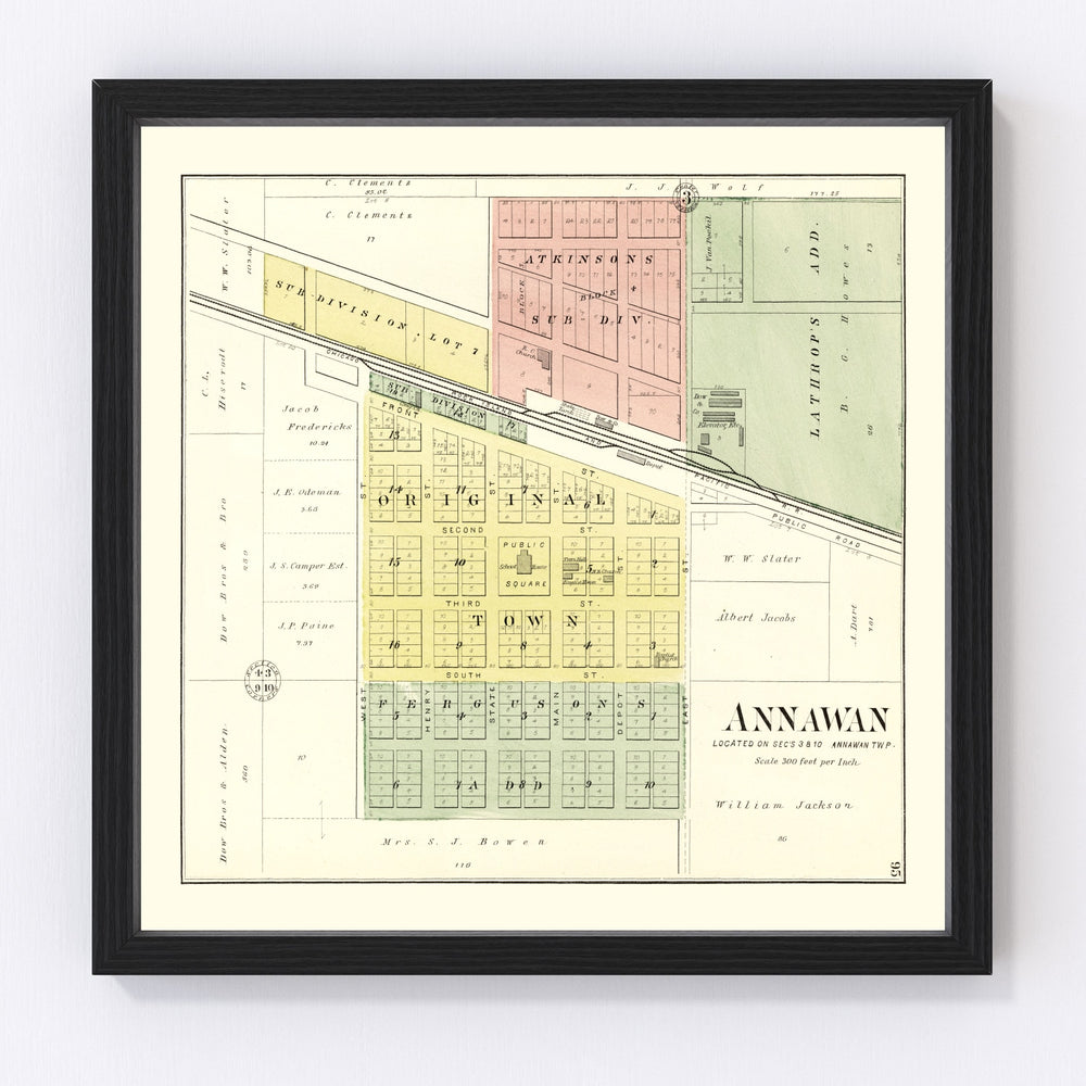Annawan Vintage Map 1893