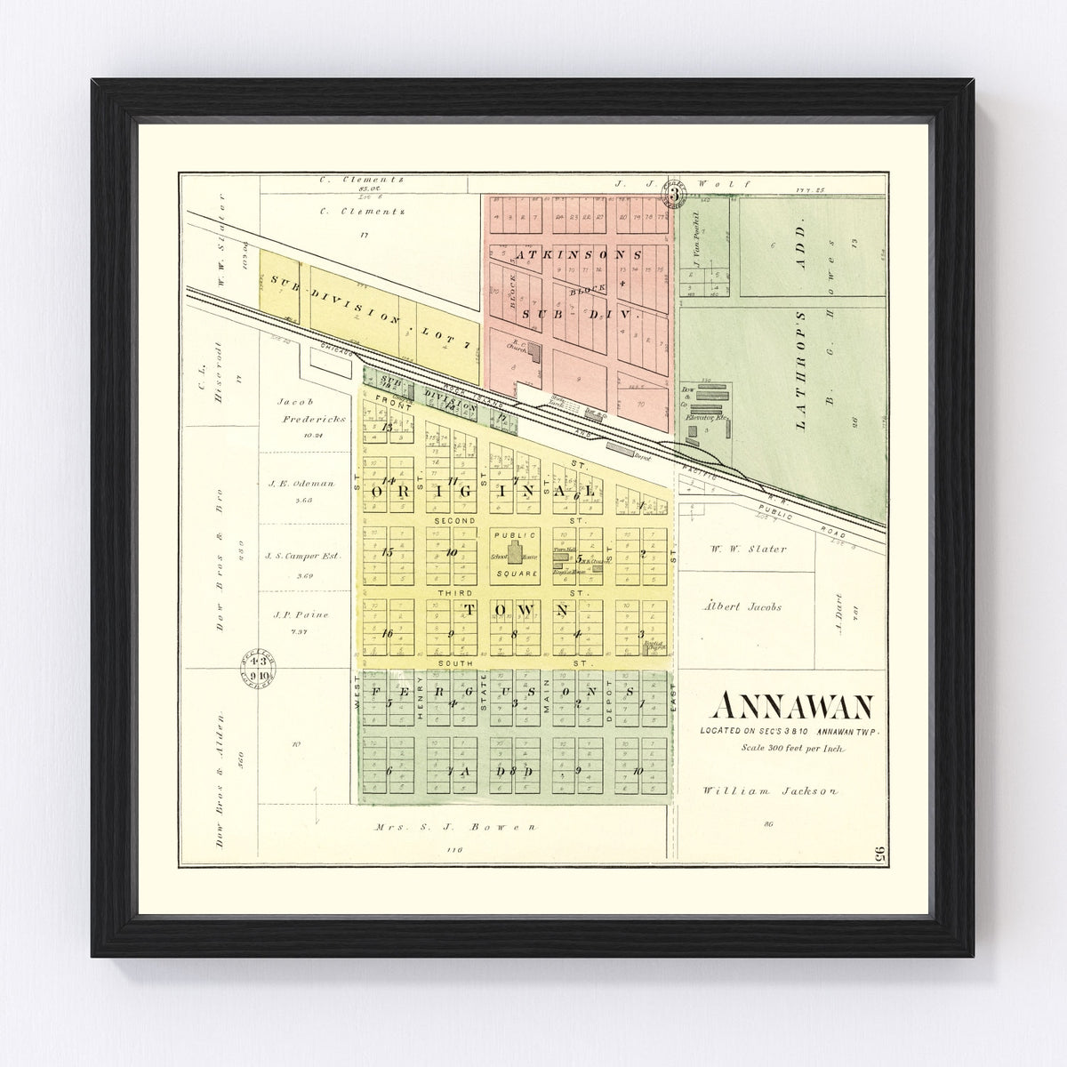 Annawan Vintage Map 1893