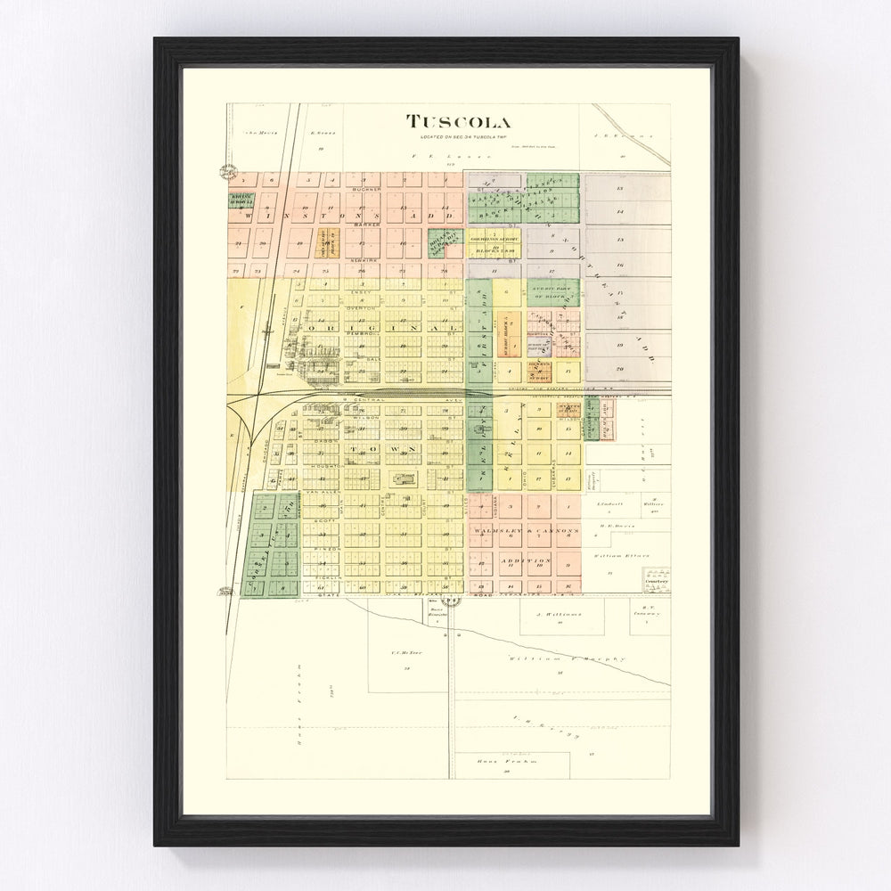 Tuscola Vintage Map 1893