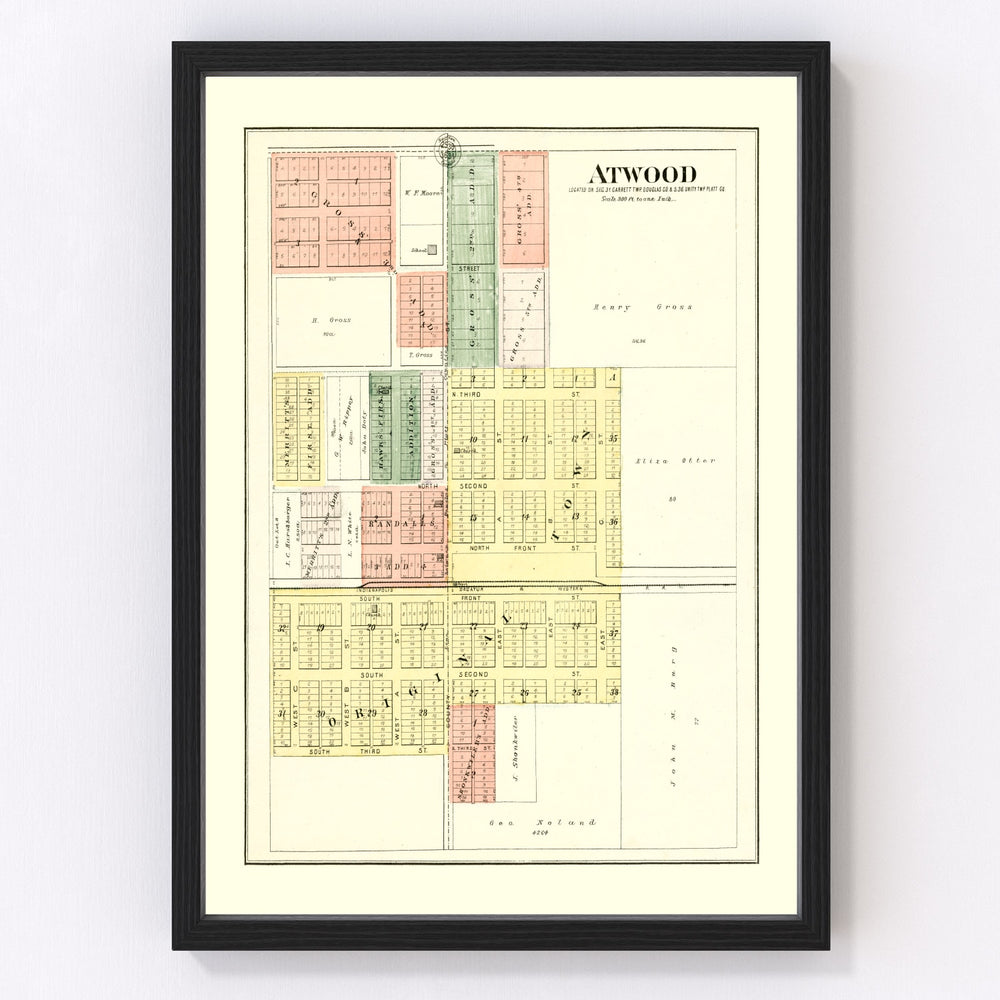 Atwood Vintage Map 1893