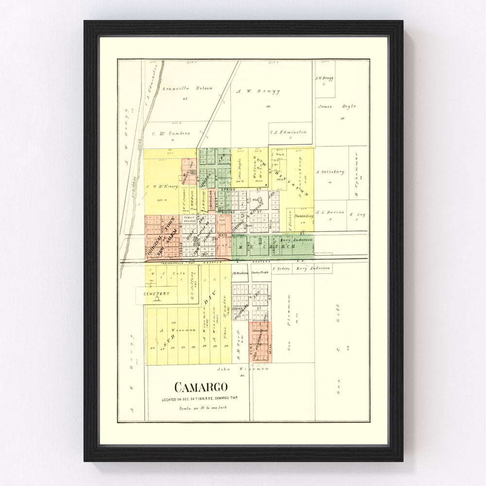 Camargo Vintage Map 1893