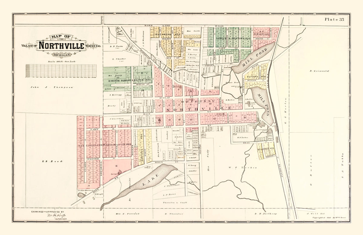 Preview of Vintage Map of Northville, Michigan 1893