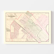 Vintage Map of Dearborn, Michigan 1893