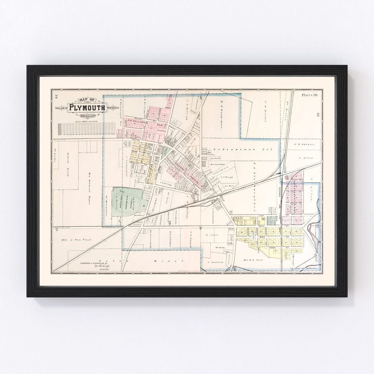 Plymouth Vintage Map 1893