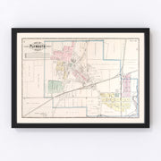 Plymouth Vintage Map 1893