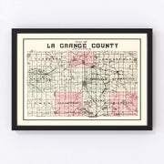 Lagrange County Vintage Map 1893