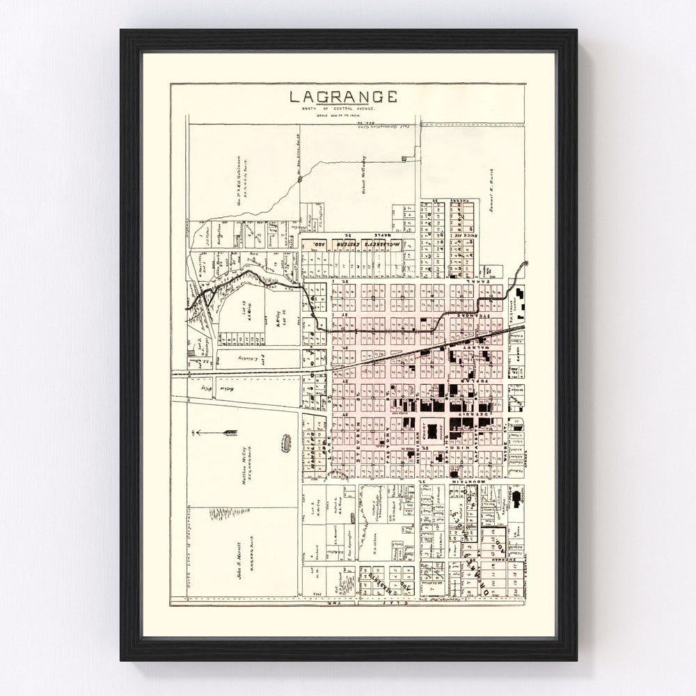 LaGrange Vintage Map 1893