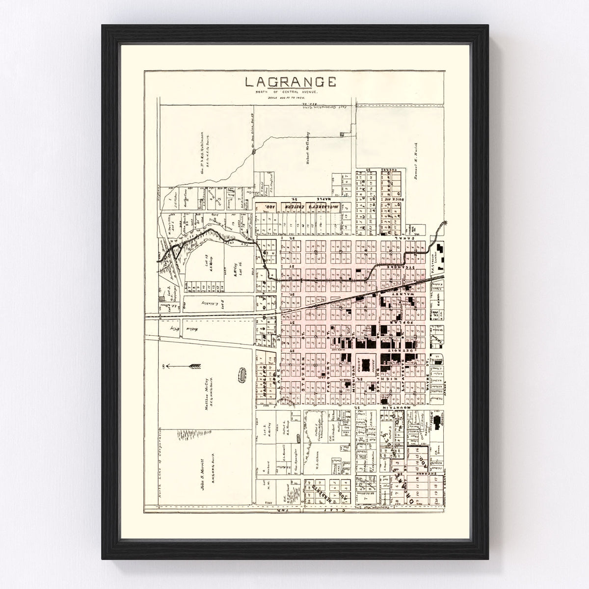 LaGrange Vintage Map 1893