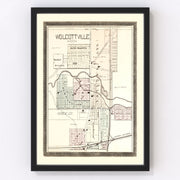 Wolcottville Vintage Map 1893